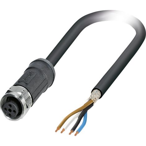 Phoenix Contact 1454163 Sensor-/Aktor-Steckverbinder, konfektioniert M12 Buchse, gerade 5.00 m Polza