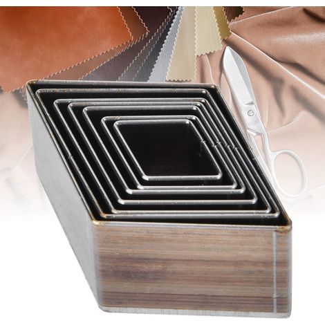 Moule Diamant pour Cuir, 7 Pièces de 20 à 50mm pour Découpe (1/4)