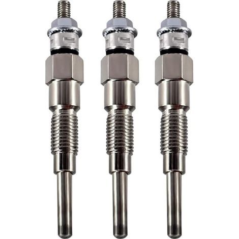 Lot de 3 bougies de préchauffage 16851-65510 16851-65512 pour tracteur Kubota D722 D902 D905 D1005 D1105 V1505 V1305 B1700D B1700E ZD326 ZD326 ZD305 31 Tondeuse BX1800D BX1830D (1/5)