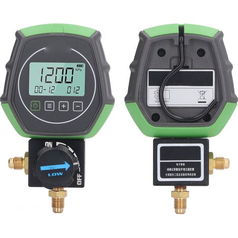 ST-B168DL Manomètre numérique digital avec écran LCD pour HVAC, testeur de climatisation et réfrigération, compatible 90 fluides frigorigènes, bloc de mesure professionnel avec batterie incluse (1/5)
