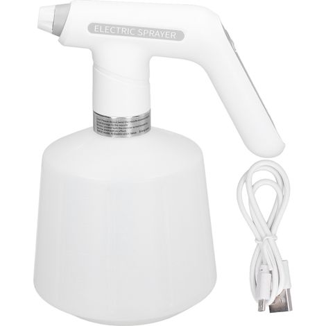 Aspersor eléctrico recargable por USB de 2000 mAh, fabricado en ABS y HDPE, con aspersor giratorio automático para jardín, capacidad de 1,5 L. (1/5)