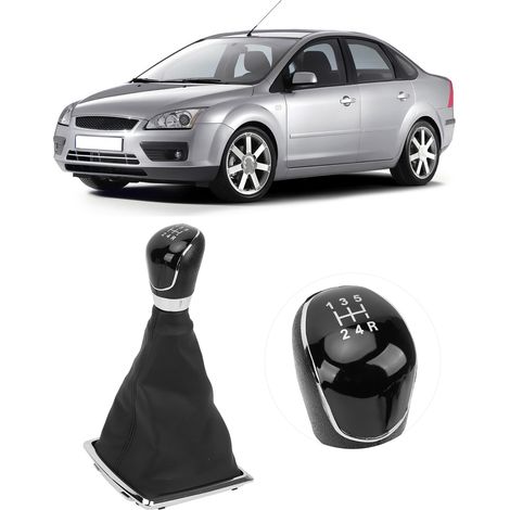 Protection pour levier de vitesse Ford Focus MK2 (2005-2011) - Housse en simili cuir pour pommeau de boîte manuelle 5 vitesses (1/5)