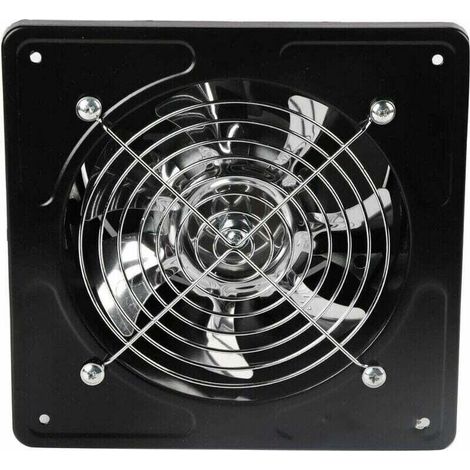 Wandmontierter Dunstabzug für Küchen und Badezimmer, 150 mm, 40 W, Schwarz