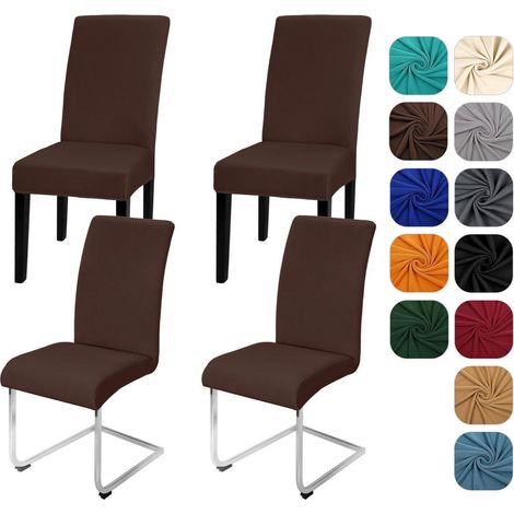 Stuhlhussen 4er Set, Stretch, abnehmbar, waschbar, für Küche & Restaurant (1/5)