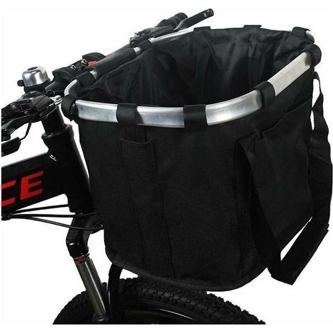 Panier à vélo pour chien pliable – Capacité 5 kg – Montage rapide sans outils – Compatible guidons de vélo – Construction en toile tissée (1/5)