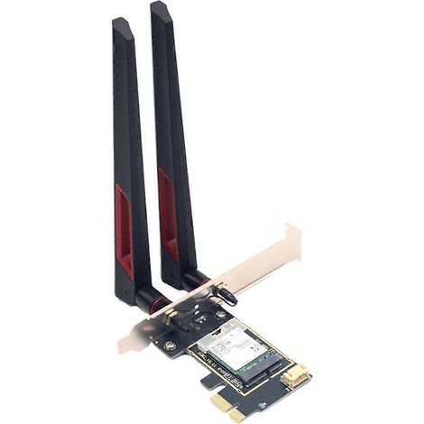 Carte Wi-Fi 5 7265AN avec antenne 10 dB, double bande 2,4 GHz/5 GHz, AC300M, Bluetooth 4.0, carte réseau sans fil PCI-E pour PC (1/5)