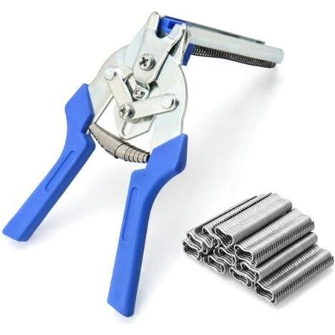 Hog Ring Pliers, Wire Fence Pliers with 600 Nail Pliers, Hand Fencing Tools for Repairing or Installing Rabbit Cages, Chicken Cages, Etc (1/5)