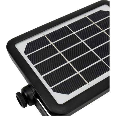 Faretto LED solare SOLEN - 5W - 500lm - 4000K - IP65 - Nero - Rilevatore PIR (1/5)