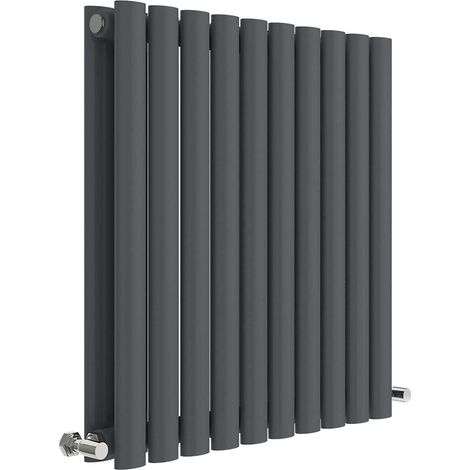 Balterley Pattingham Horizontal Double Panel Radiator, 600mm x 586mm - Anthracite