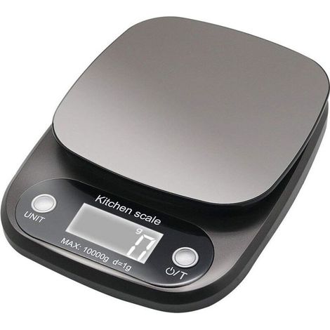 Balance de Cuisine 10kg/1g Electronique Haute Précision Domsique Aliment Grand Écran LCD pour Câteau/Tarte/Biscuit Professionnelle (1/5)