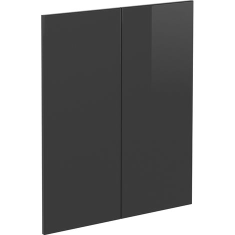Façade de cuisine R-Line, Anthracite Haute brillance, 59.2x71.3cm façade de meuble pour meuble bas, Vicco (1/5)