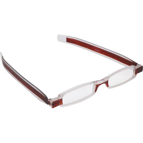 Lunettes de lecture portables à monture bicolore pliable et rotative à 360 degrés, TR90, marron 150 degrés. (1/5)