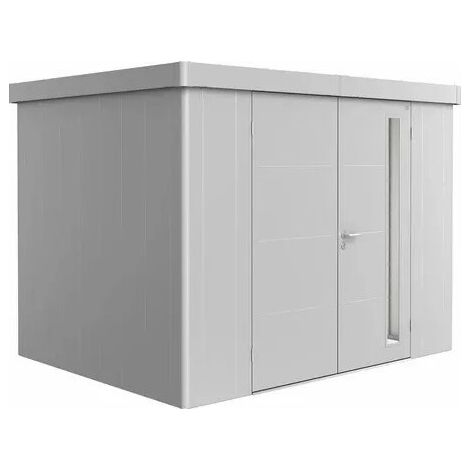 Casetta da Giardino in Metallo NEO 2C Biohort con Porta a Due Battenti  Argento Metal (1/5)