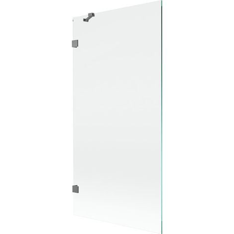 Mexen Lunar mampara de baño de 1 hoja 90 x 150 cm, transparente, metal de pistola - 897-090-000-95-00 (1/5)