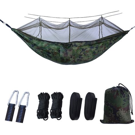 Hamac de camping à montage rapide avec moustiquaire en tissu (1/4)