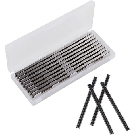10 Pièces Fer de Rabot 82mm HSS Lames de Raboteuse Fers Réversibles Carbure Ensemble de Rabot Electrique Lame 82x5.5x1.2mm, pour Rabots Makita, Black & Decker, Bosch, DeWalt et Elu (1/5)
