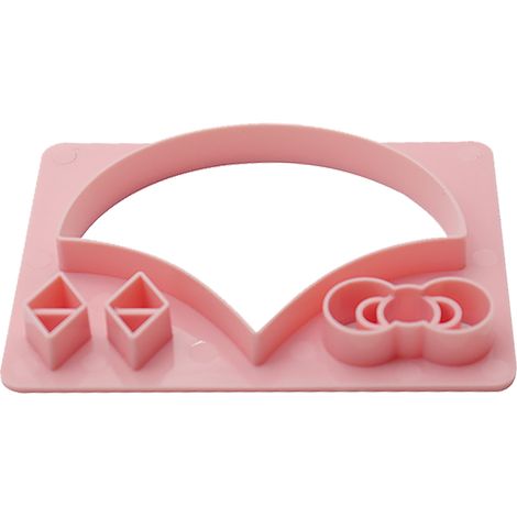Moule à gâteau animal mignon en plastique rose pour muffins, gâteaux de lune, chocolat, tarte à la citrouille (1/5)