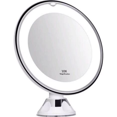 10 Miroirs Maquillage Ventouse LED Lumineux E (1/3)