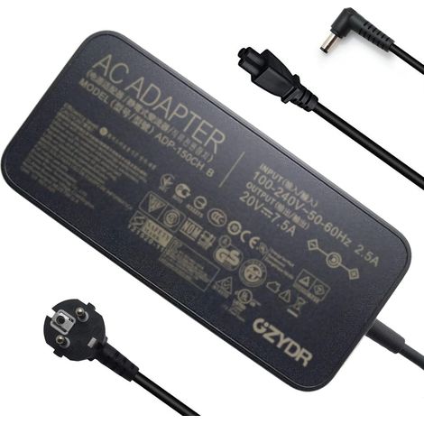Adaptateur AC 150W 20V 7,5A pour ASUS ADP-150CH B Rog G531GT, G731GT, FX505GT, FX505DD, FX505DU, FX705GT, FX705DD, FX705DT, FX705DU Cordon d'alimentation (1/5)