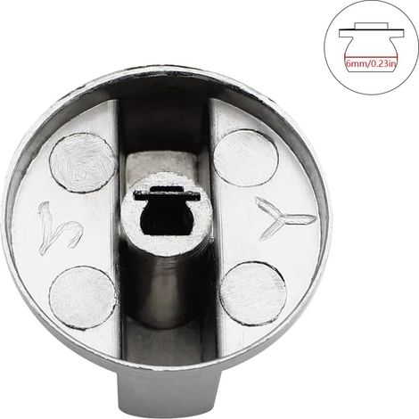 Bouton de commande universel en métal 6 pièces Bouton de plaque de cuisson à gaz pour plaque de cuisson au four (1/4)