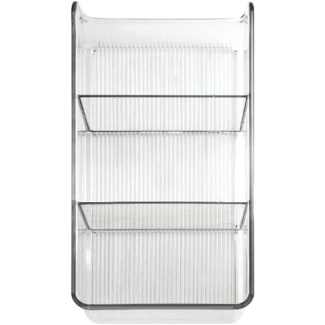 Sollbry rangement de cuisine – boite de rangement pour soupes en sachet, épices, etc. – porte-épices en plastique avec 3 compartiments pour l'armoire et le plan de travail – transparent (1/5)