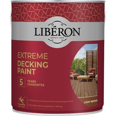 Liberon 126137 Extreme Decking Paint Light Brown 2.5 Litre LIB126137