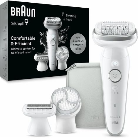 Braun Silk-épil 9 9-061 40 pinzas Plata, Blanco