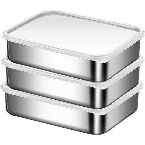 Boîtes de conservation alimentaire en acier inoxydable (1/5)