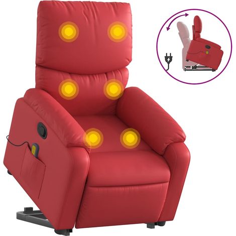 Maison Exclusive - Sillón reclinable de masaje de pie cuero artif