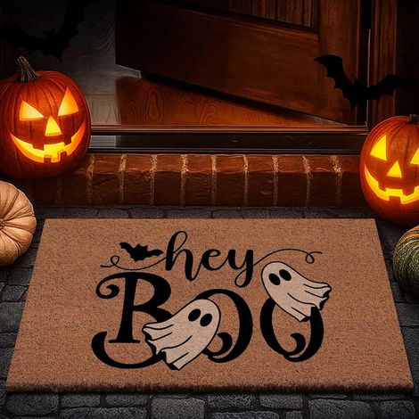 (6040CM) Paillasson Coco Halloween, Fantômes Antidérapant Coco Naturel Tapis Porte Entrée Extérieure Exterieur Tapis Récolte Automne (1/5)