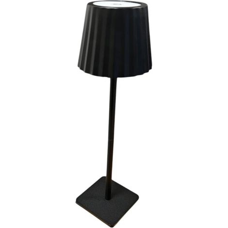 Lampe de Table Rechargeable Tactile Noire Design 3W CCT - 3000K/4200K/6400K - SILAMP