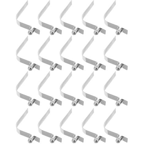 Lot de 20 Fixations en Fer Résistantes pour Tonnelle de Patio à Quatre Pieds, Connecteurs de Cadre Robustes et Clips de Quincaillerie pour Auvent Pare-Soleil Extérieur, (1/5)