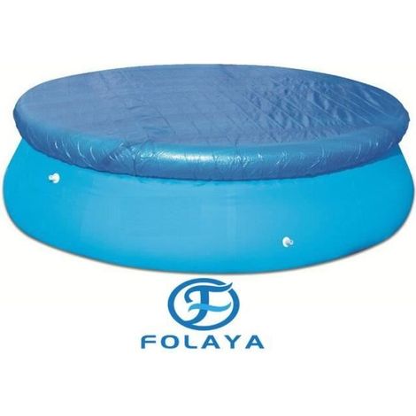 Poolabdeckung - FOLAYA - Rund - 183 cm - Wasserdicht - Wetterfest (1/5)