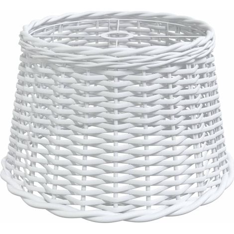 Abat-jour de plafonnier blanc Ø45x28 cm osier