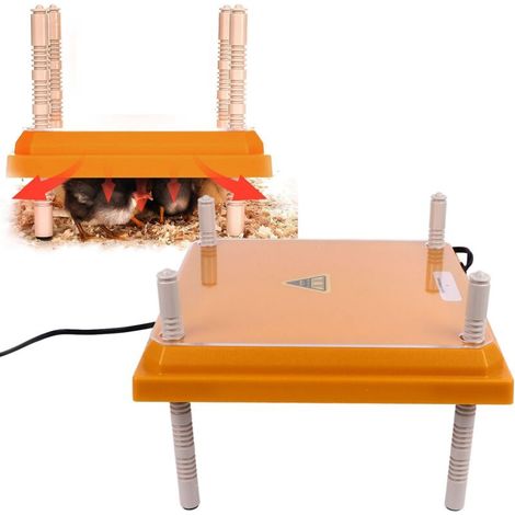 Heizmatte für Küken [25 x 25 cm, ABS, 110 V] mit Staubschutzhülle für Hühnerställe, hält Ihre Küken warm und komfortabel, inklusive Füßen und Bedienungsanleitung (1/5)