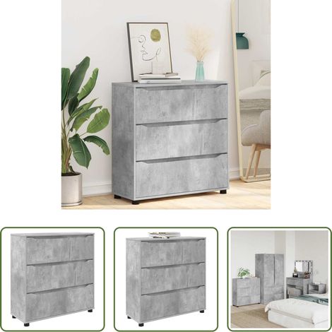 Cabinet de rangement - Armoire de rangement Gris béton 80 x 31 x 81 cm (1/5)