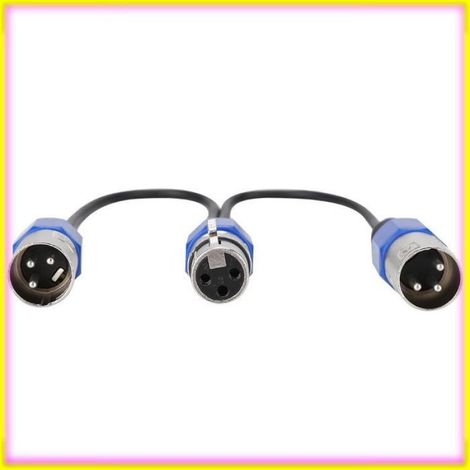 keenso Adaptateur de câble audio Double Mâle XLR à un Câble Jackapter Femelle, Microphone de Zinclegation - Câble video detachee (1/5)