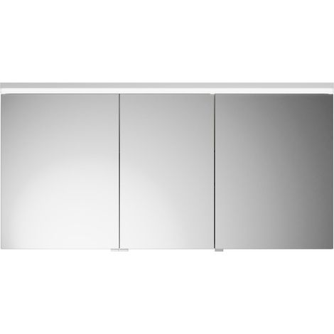 burgbad Lin20 armoire de toilette éclairage LED, 3 portes, porte