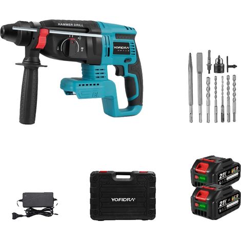 Marteau rotatif, moteur sans balais, design sans fil, 2xBatterie Set-G (1/2)