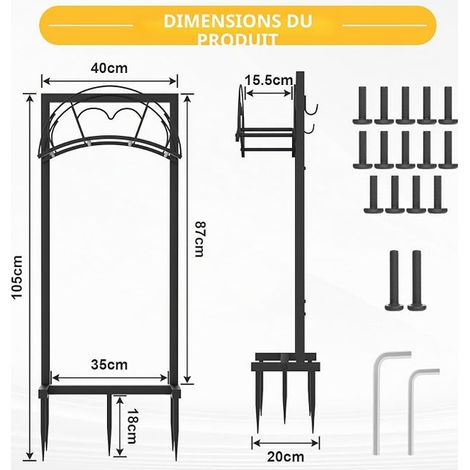 Metal Garden Hose Holder Black (1/2)