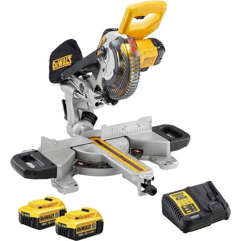 Dewalt – Scie à onglet radiale 18V XR Ø184 mm – Capacité de coupe 250 mm largeur, 50 mm profondeur – Moteur puissant avec système XPS - DCS365M2