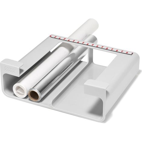 Cupboardstore Rangement Sous Étagère pour Film Alimentaire, Papier Aluminium et Sacs, Gain de Place, Plastique Recyclé, Gris (1/5)