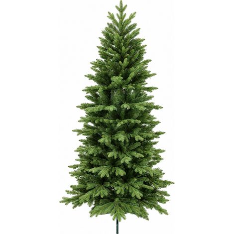 Albero di Natale Artificiale 180 cm 660 Rami Diam. 86 cm Verde in PVC e PE con Gancio Ombrello Nebrodi (1/4)