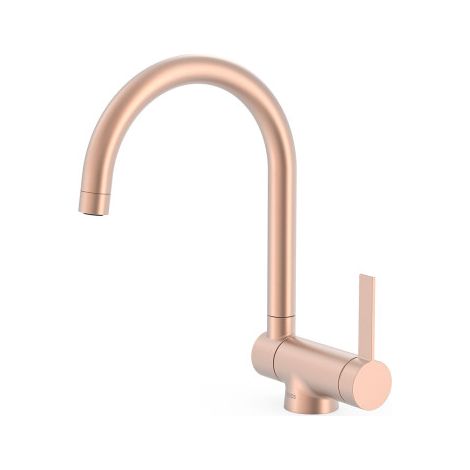 Mitigeur cuisine à bec rabattable Or Rose Mat 24K - TRES 23033502OPM (1/2)
