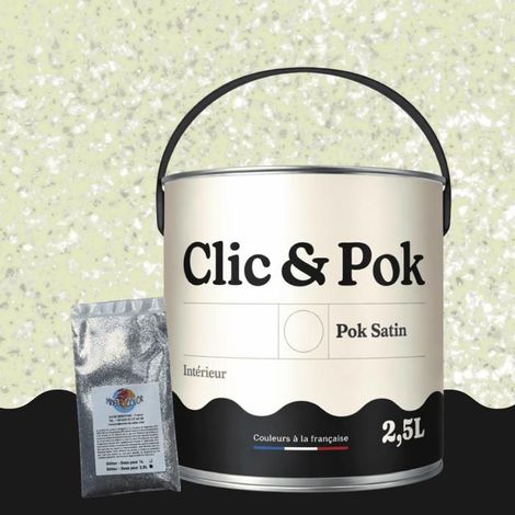 Peinture Effet Pailleté pour Murs & Plafonds - POK PAILLETTE - 2,5L - Amande douce (1/4)