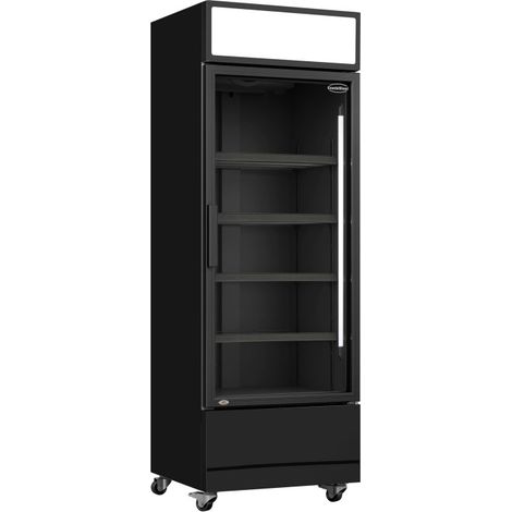 Réfrigérateur porte en verre 360L avec éclairage LED 4 grilles réglables refroidissement renforcé - Combisteel (1/5)