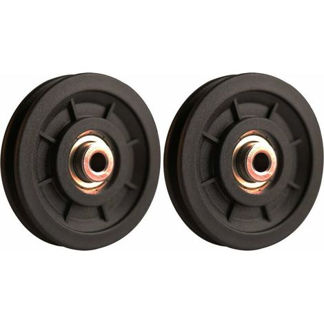 90 mm Roulement Poulie Nylon, Poulie Musculation, Roue Universelle pour câble Machine Gym équipement Porte de Garage, Porte coulissante poulie (1/5)