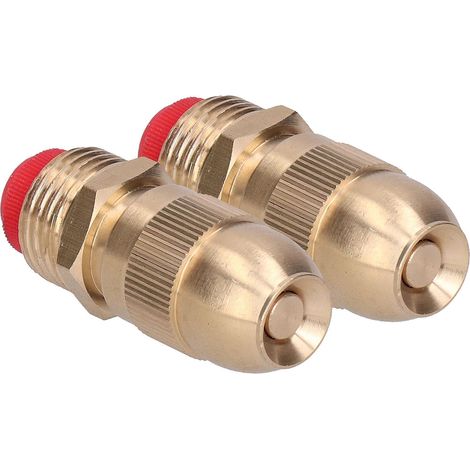 2 x Adjustable Watering Nozzle G1/2 Male Brass Thread for Garden Lawn (1/5)