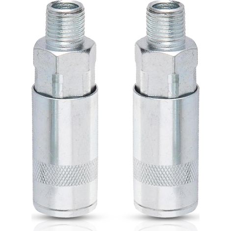 Dapetz ® 2PC Air Line Hose Connector 1/4" BSP Male Thread Quick Release Airline Hose Compressor Connector Fitting Coupler Set (1/5)
