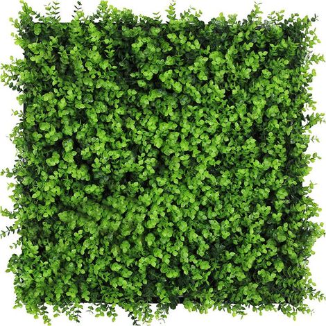 JANGAL Modular Wall Akustik 3D Paneele 520 x 520 mm Mixed Green Design Buxus Kunst Pflanzwand Dunkle Gräser (1/5)